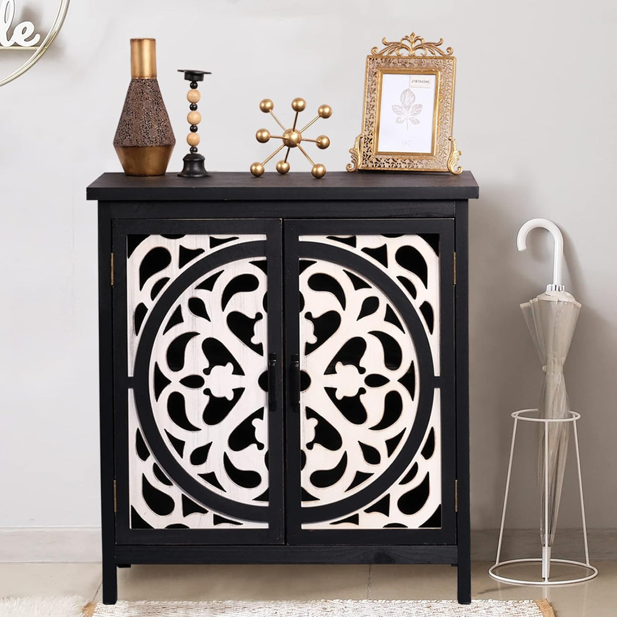 Accent Cabinet with Doors and 2 Tier Shelves T517341
