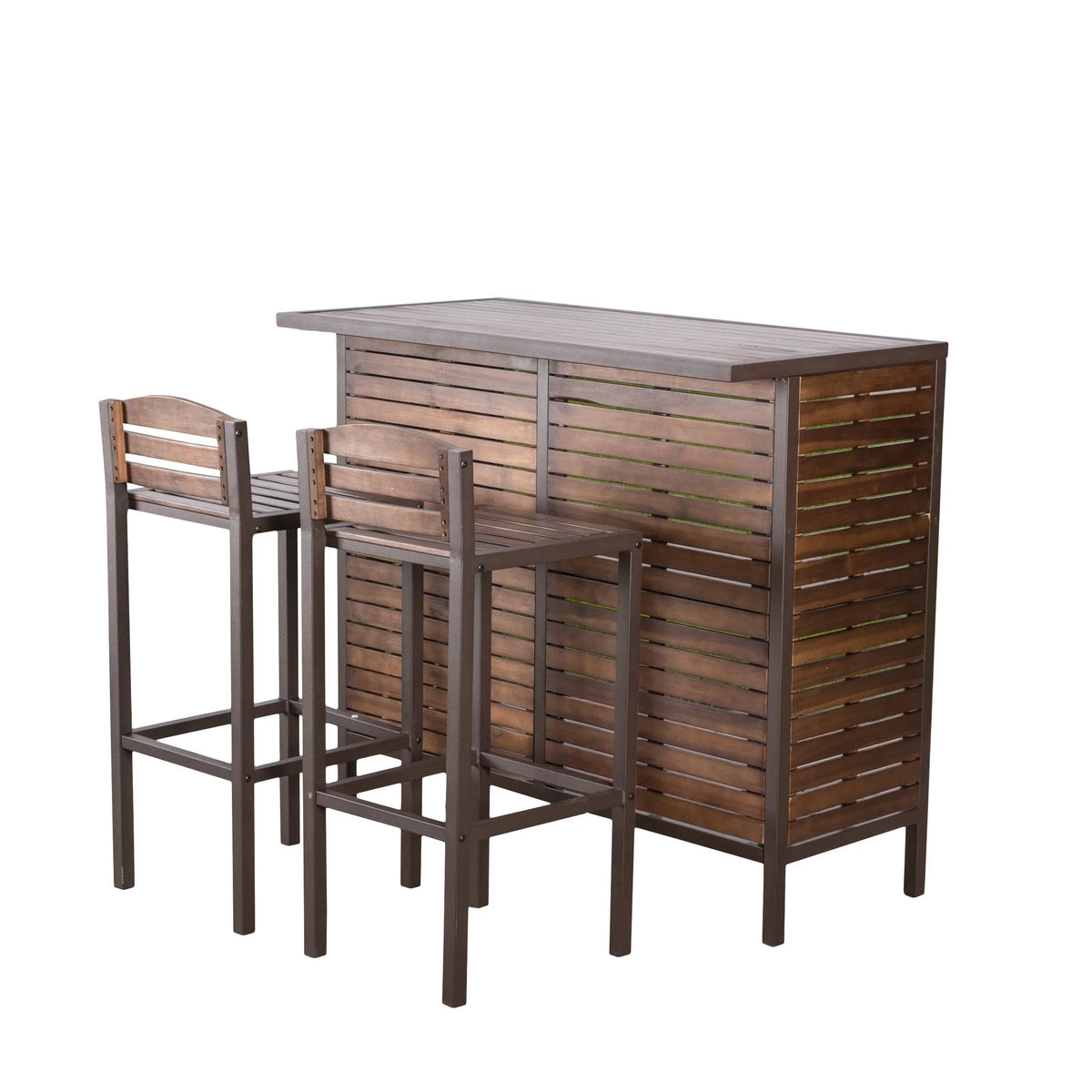 3 Piece Acacia Wood Bar Set B678