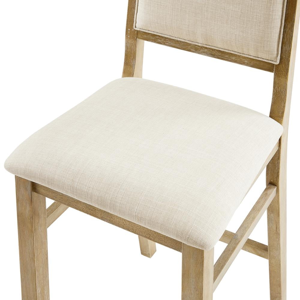 Upholstered Wood Counter Height Bar Stools Set of 2 S2368
