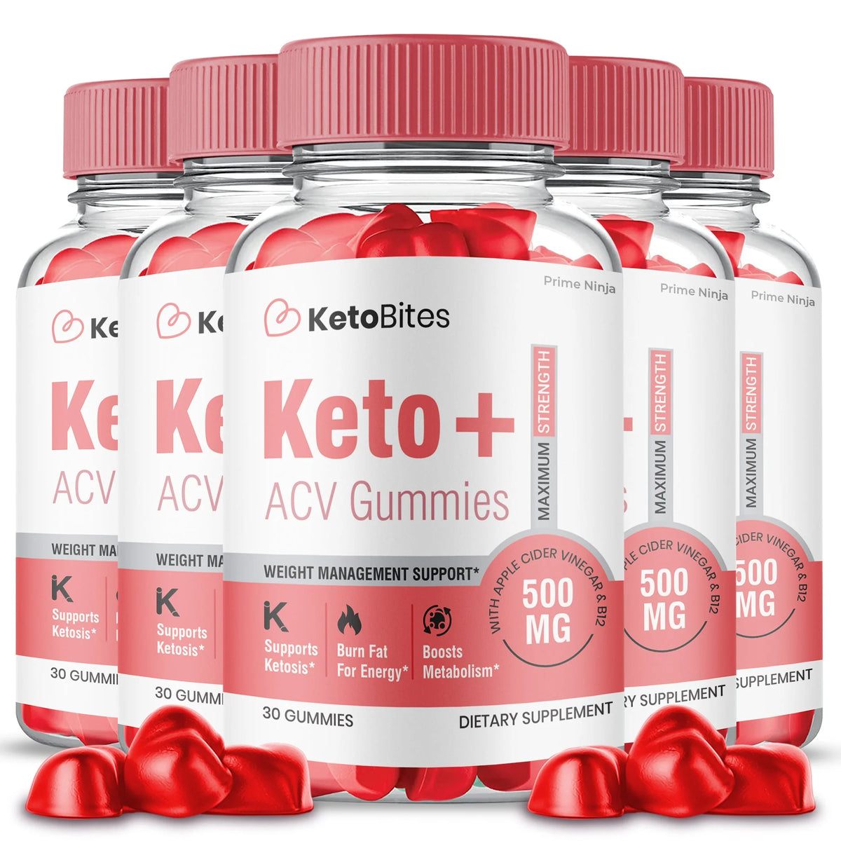Keto Bites Gummies ACV 5 Pack U598371