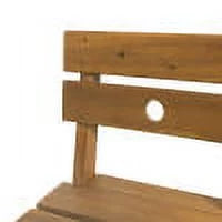Acacia Wood Backed Barstools, Set of 4 W9326