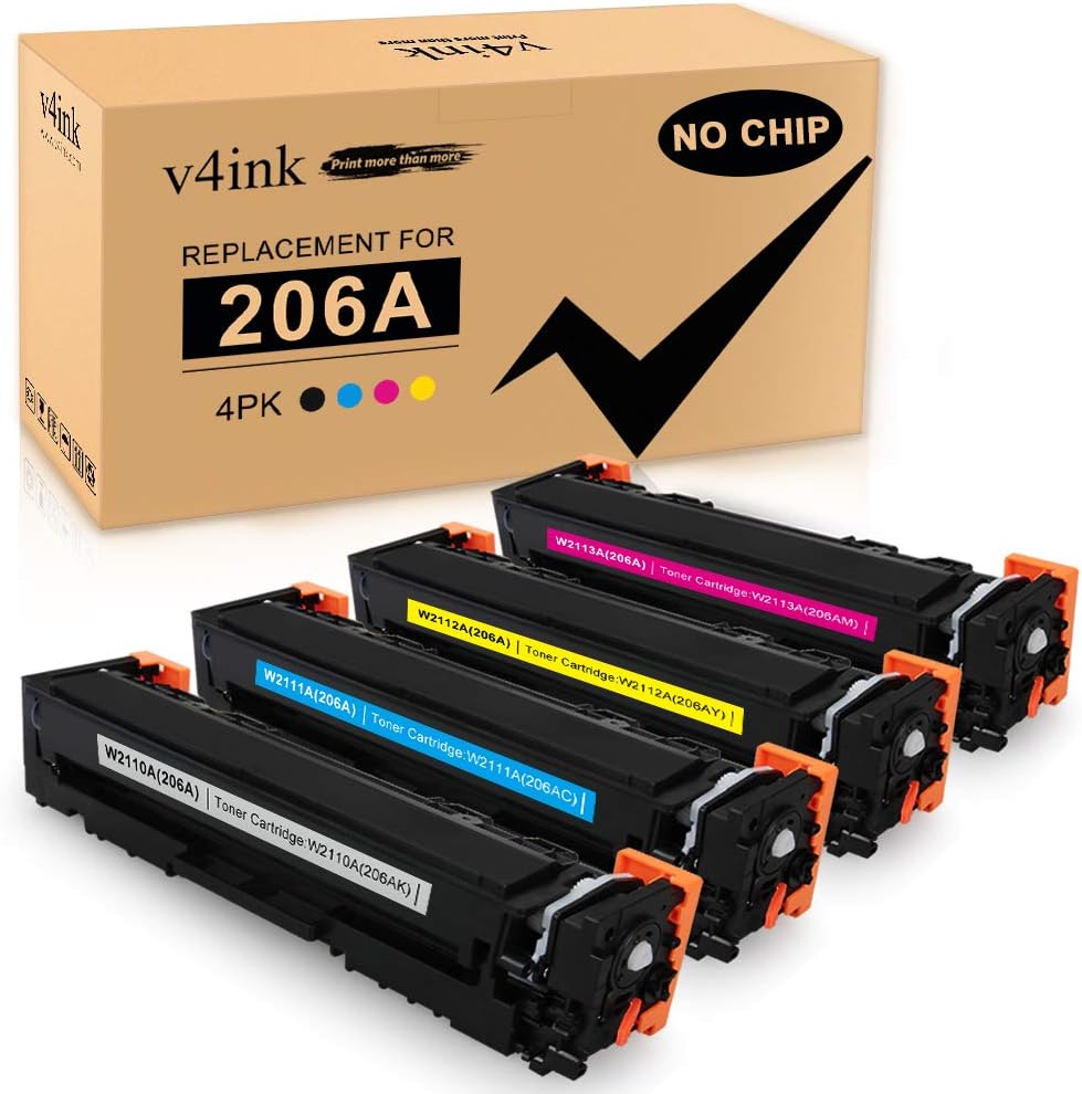 4-Pack 206A Toner Cartridge Color Set for HP Printer C323