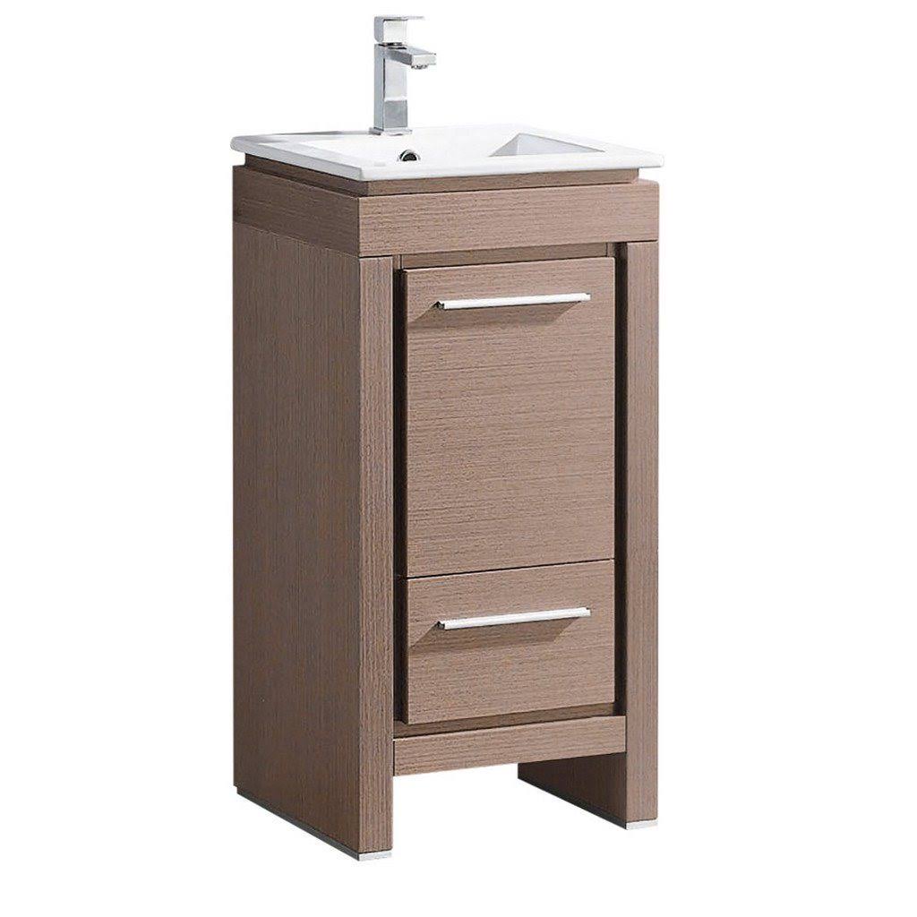 Gray Oak Bathroom Cabinet with Sink H97868