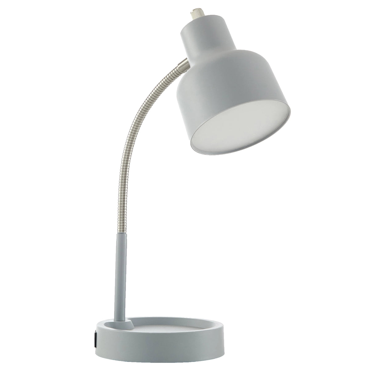 LED Desk Lamp with AC Outlet, Matte Black G558594