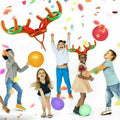 Inflatable Reindeer Antler Hat & Toss Ring Christmas Party Game Toys Q76430