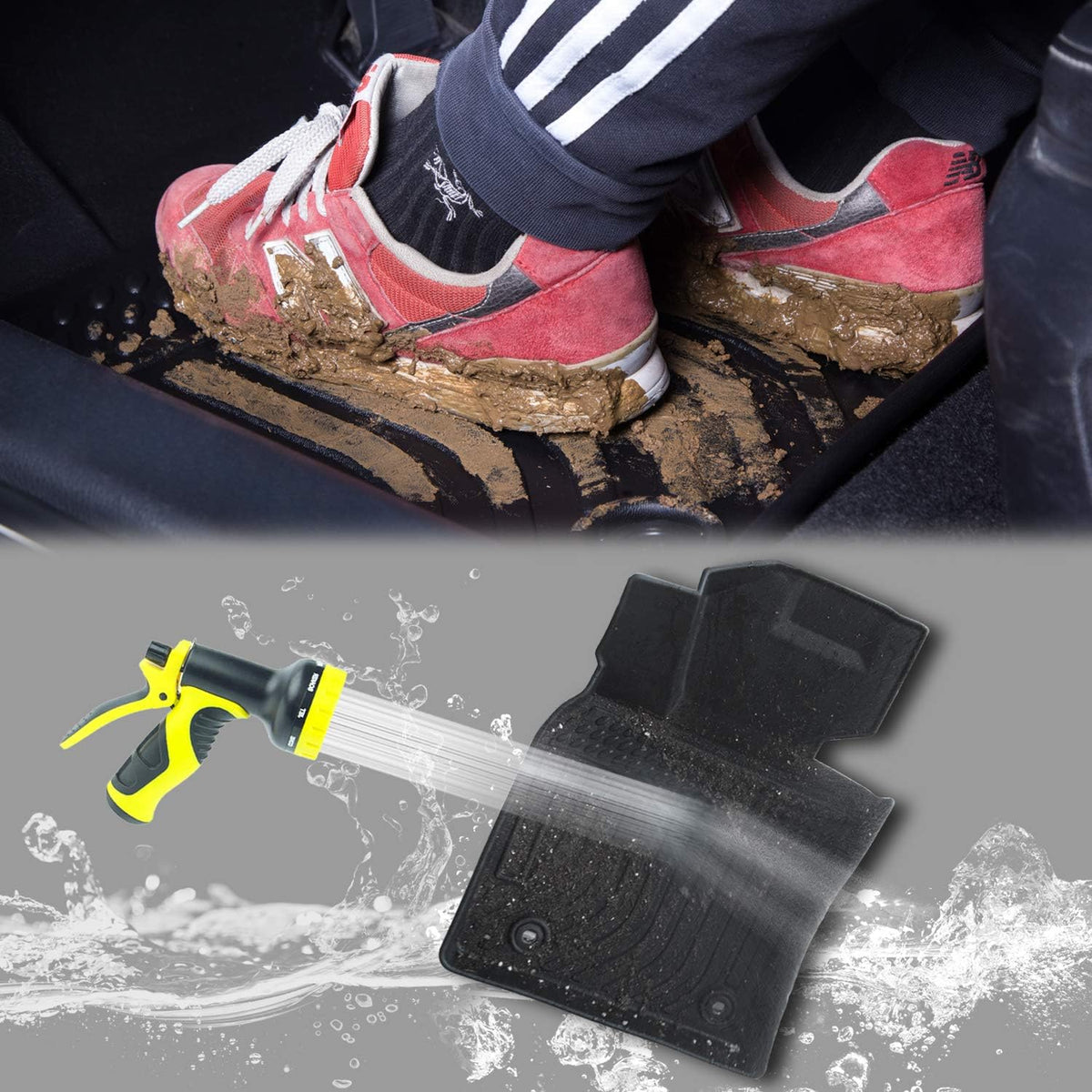 Black Floor Mats Liners Carpet Custom Fit U149