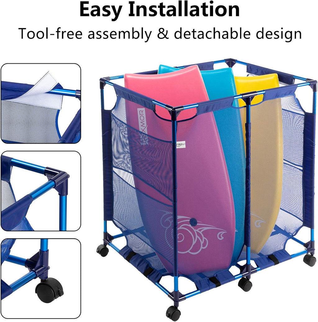 Rolling Mesh Pool Storage Organizer Bin, Pack of 2 K8904