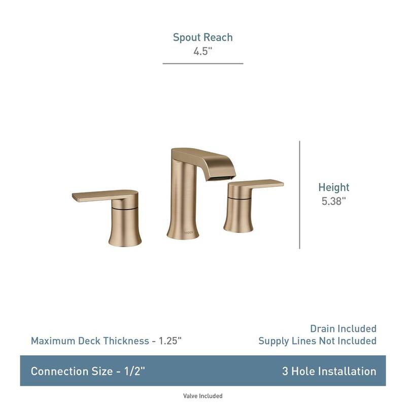 8 in. Widespread Double Handle Bathroom Faucet Brushed Nickel Q9872