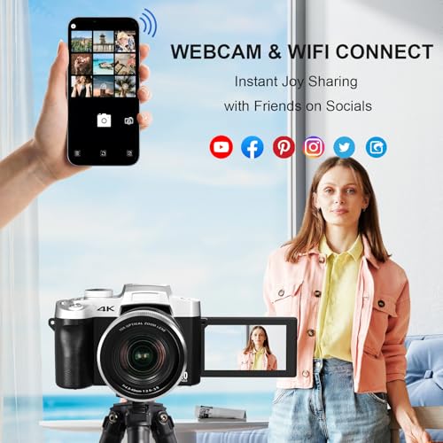 6K 64MP Compact Digital Camera with Microphone Z37894