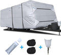 Rip-Stop RV Cover Fits 31'7" - 34' Long Motorhome, Waterproof Camper Cover with Gutter Covers, Adhensive Repair Patch C795