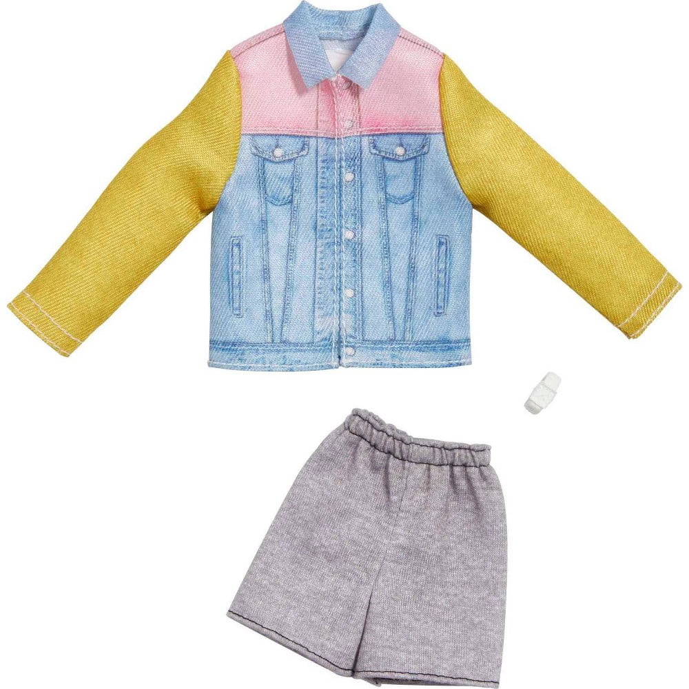 Barbie Fashion Pack Long Sleeve Denim Jacket & Flower Outfit & Two Accessories R740