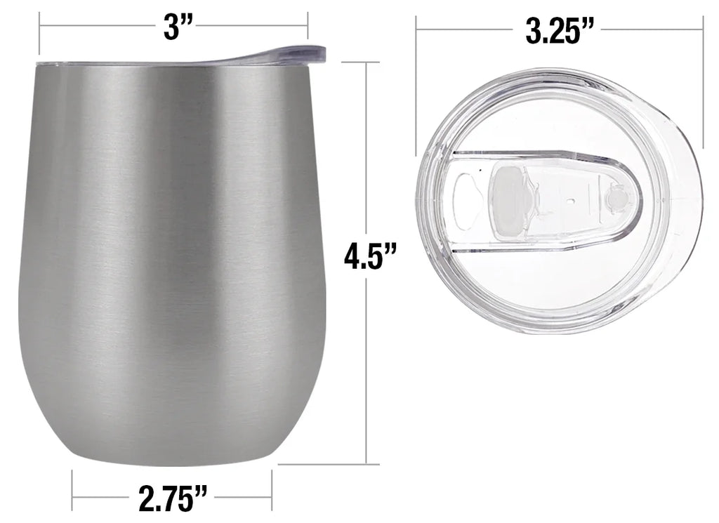 Catwoman Chibi 12 OZ Stemless Wine Tumbler, Stainless Steel Travel Cup with Leak Resistant Slide-Lock Lid H58451
