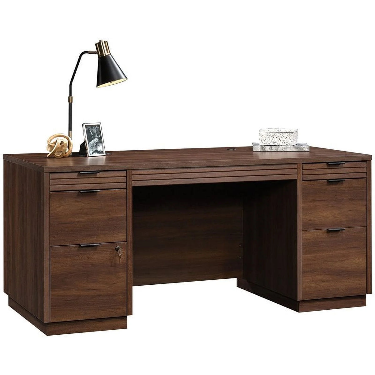 2-Piece Executive Desk & Storage Credenza Set Q770