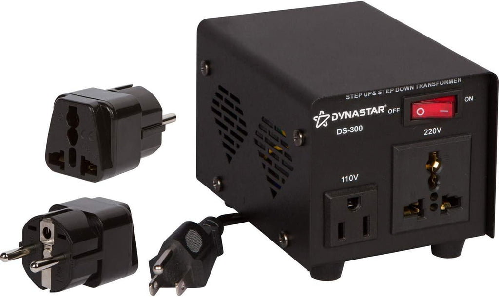 Voltage Converter and Transformer, 110-220 to 220-240 Volts, 300 Watts Pack of 2 L580949