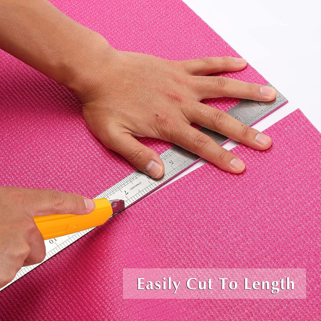 Rosy Pink 18 inch x 24 feet Non-Slip Tool Box Drawer Liner W58047