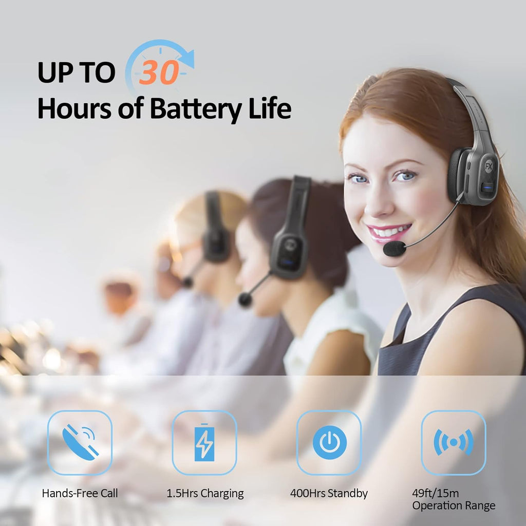 Bluetooth Headset with Microphone Noise Canceling W39256