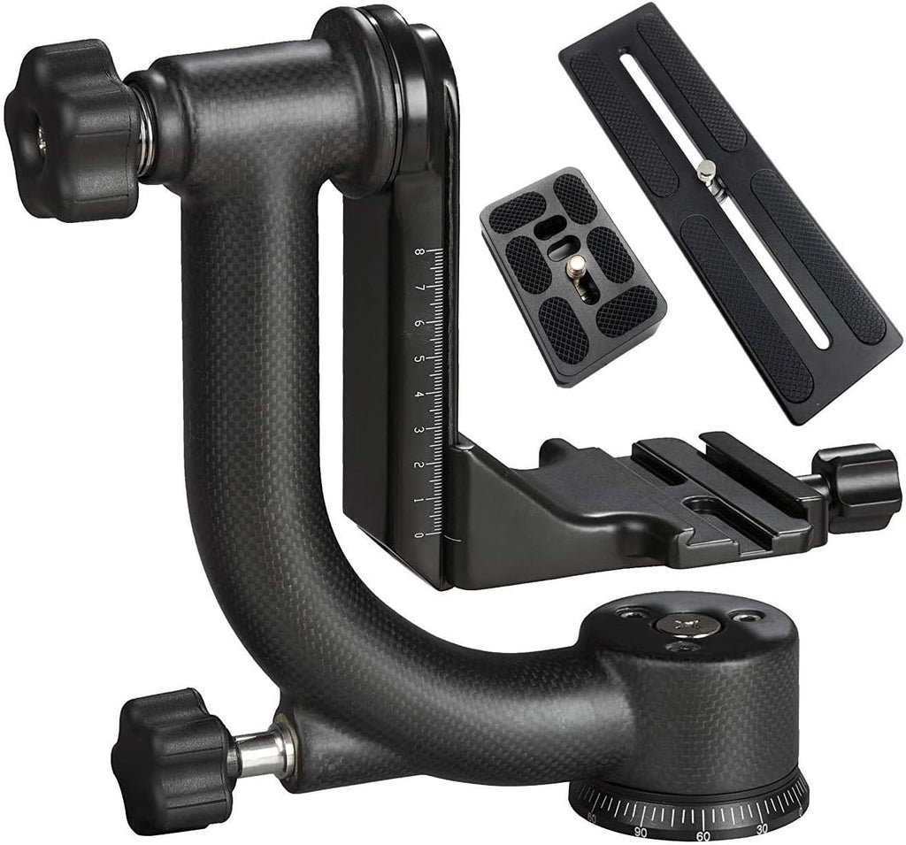 Carbon Fiber Gimbal Tripod Head with Arca-Swiss Quick-Release Plates W8686