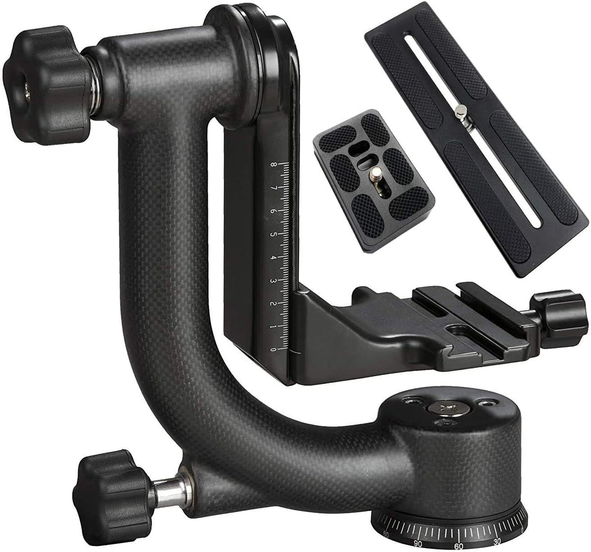 Carbon Fiber Gimbal Tripod Head with Arca-Swiss Quick-Release Plates W8686