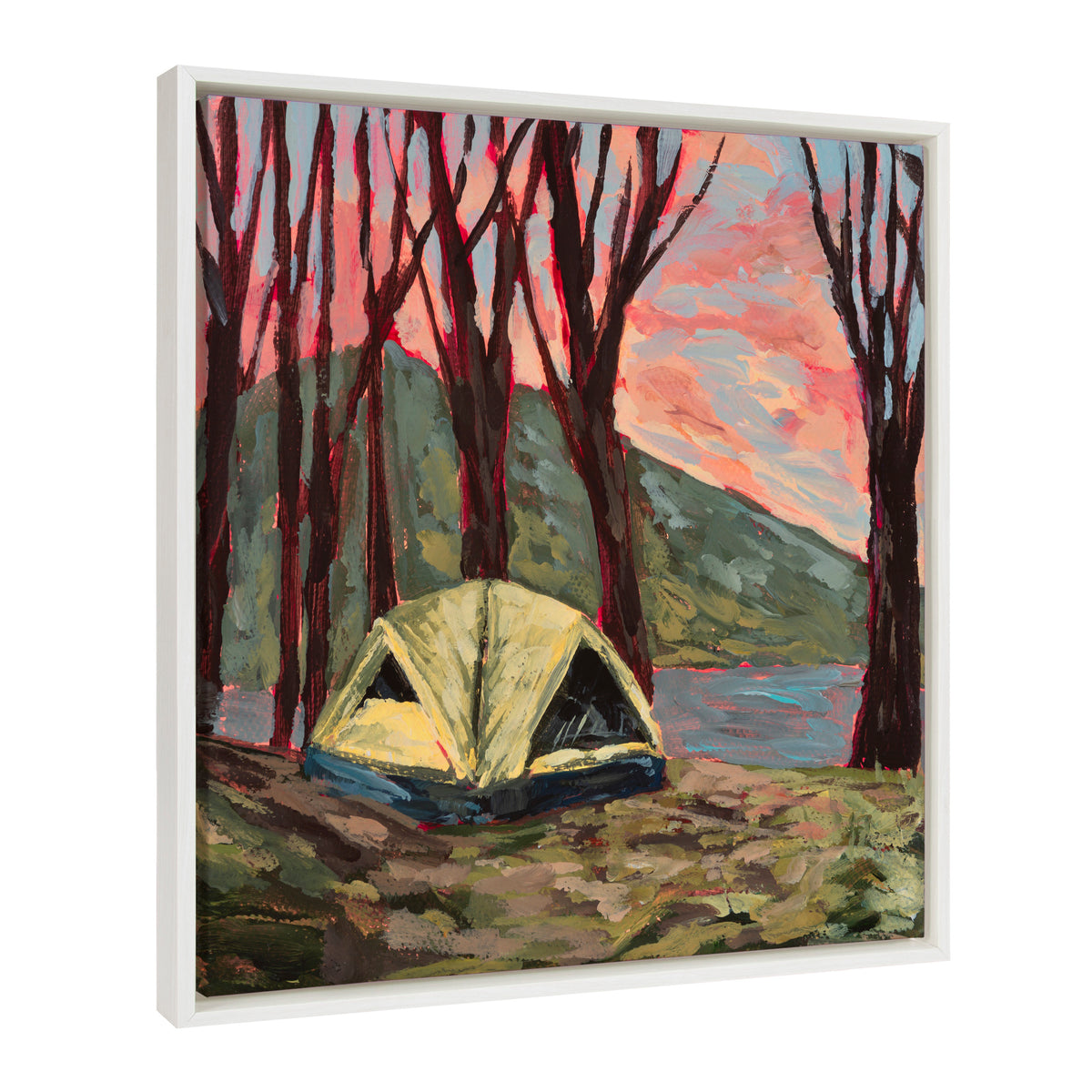 22x22 White Framed Canvas Wall Art D658866