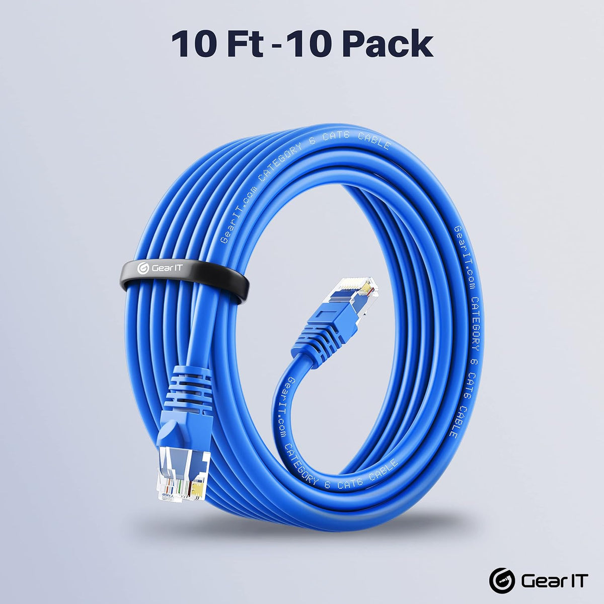 Cat6 Ethernet Cable 1 ft (50-Pack) Blue R966