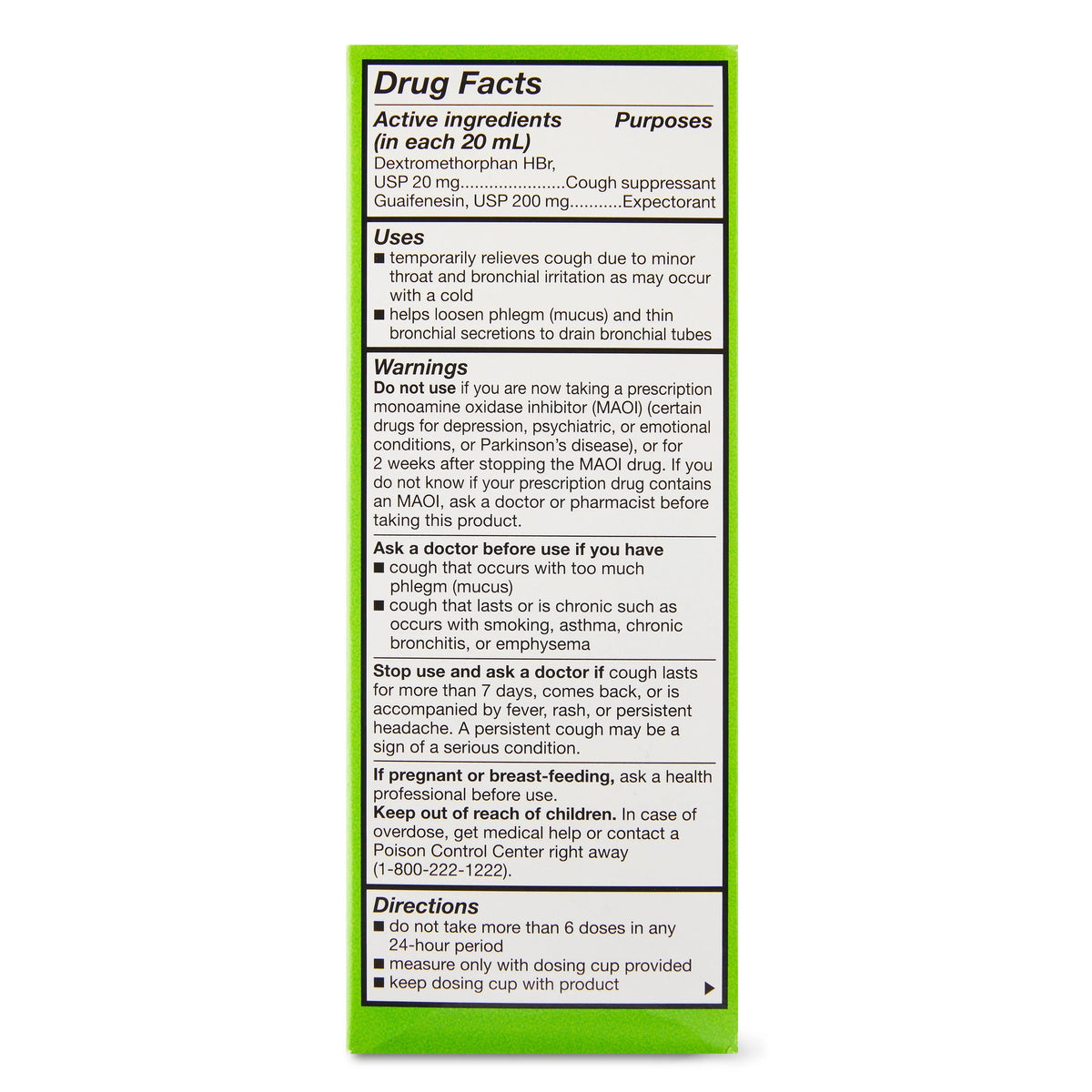 Raspberry Flavor Cough and Chest Congestion DM 8 fl oz O947