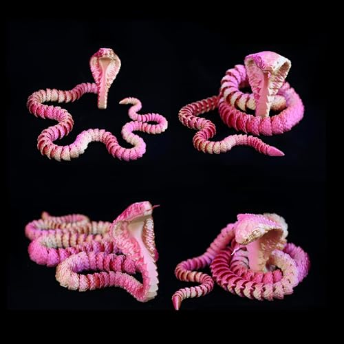 3D Printed Articulated Cobra Fidget Toy (Blue&Green 24in) A549