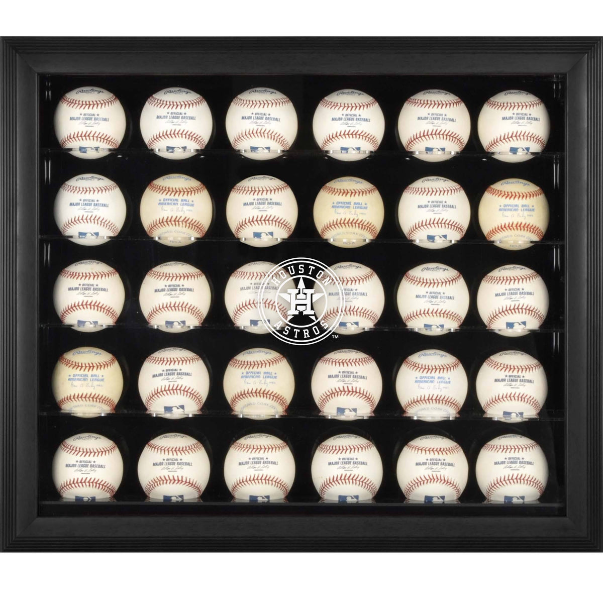 Black Framed 30-Ball Display Case L209