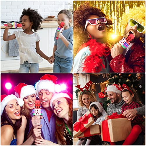 4 in 1 Wireless Karaoke Microphone with LED Lights S5398