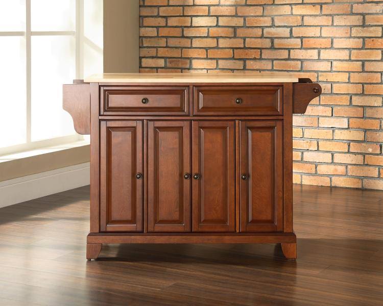 Cherry Wood Top Kitchen Island T609008