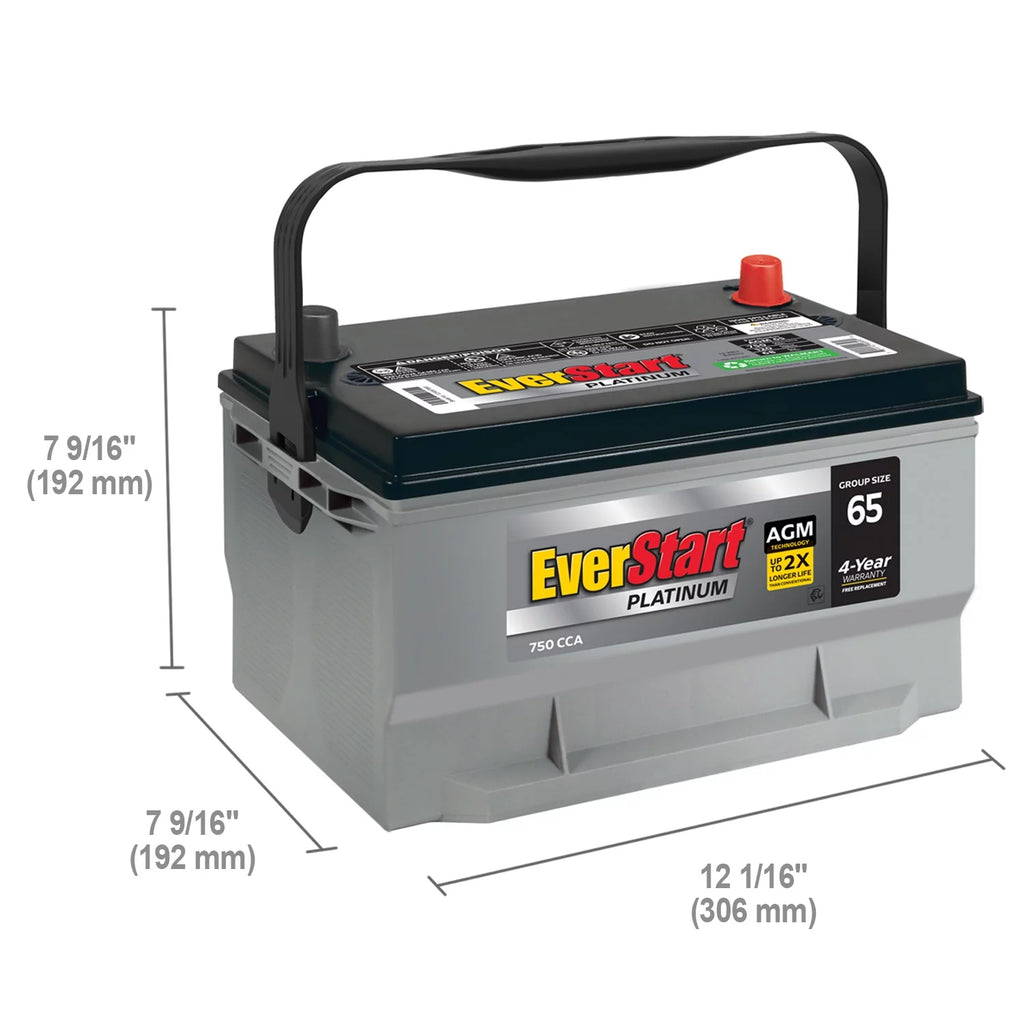 AGM Battery Group Size 65 12 Volt 750 CCA P59570