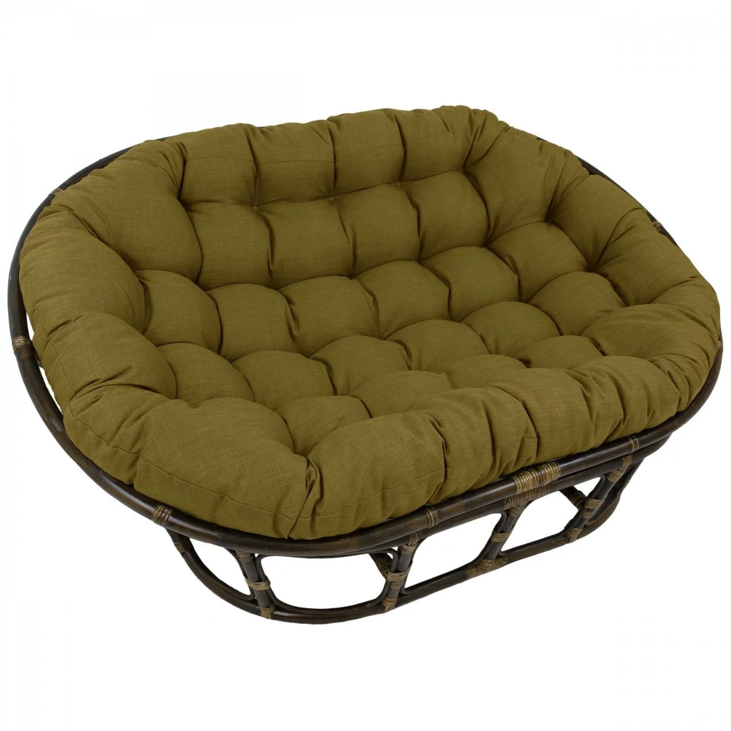78 x 58 in. Solid Spun Polyester Double Papasan Cushion, Cocoa C56093