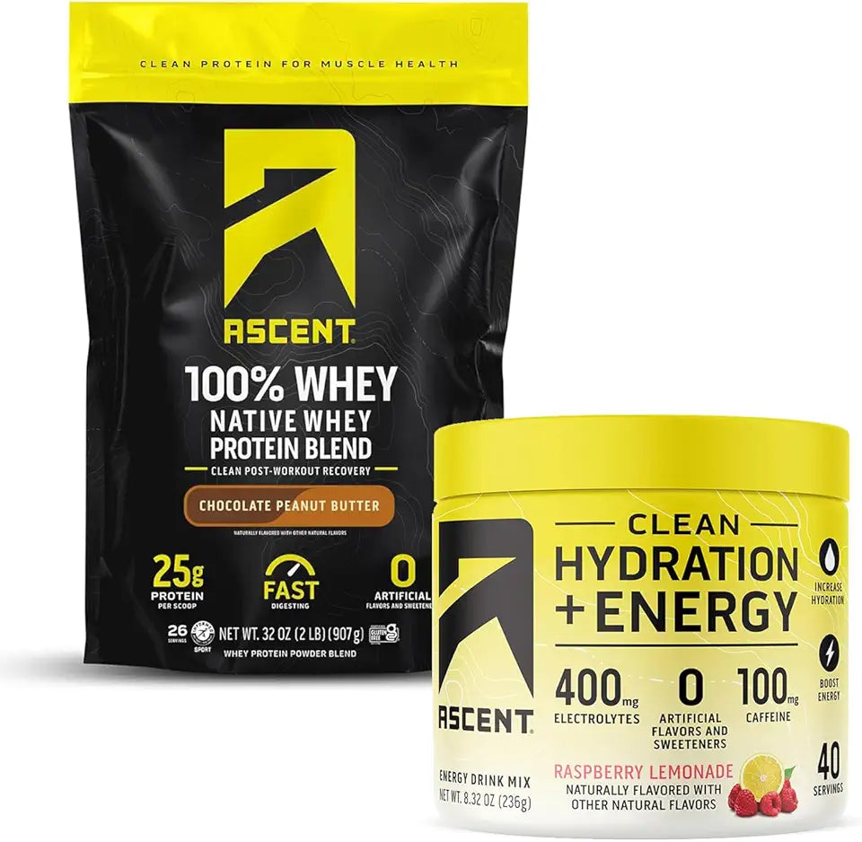 Chocolate Peanut Butter Whey Protein Powder & Raspberry Lemonade Electrolytes C48343