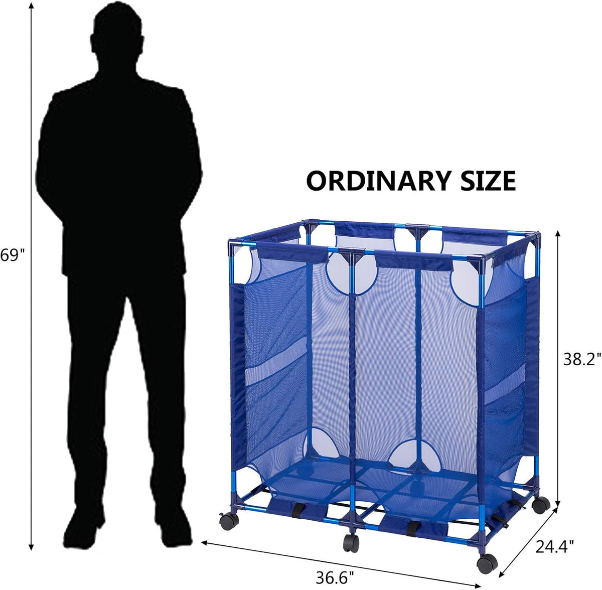 Rolling Mesh Pool Storage Organizer Bin, Pack of 2 K8904
