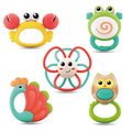 5 Pack Baby Rattle Teething Toys with Storage Case F788417