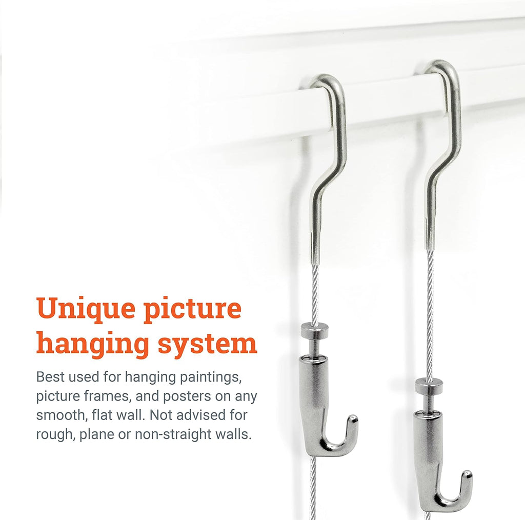 79 Inch Steel Track Kit with Picture Hooks and Hardware G444