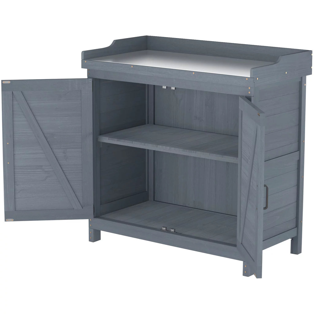 Wooden Potting Bench Storage Box Z52917