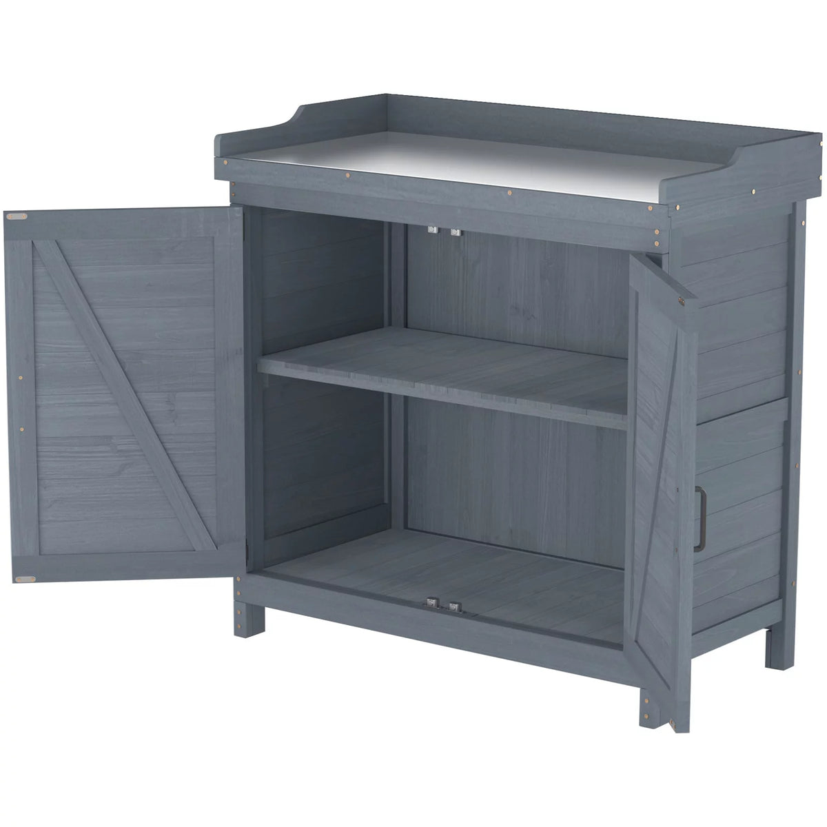 Wooden Potting Bench Storage Box Z52917