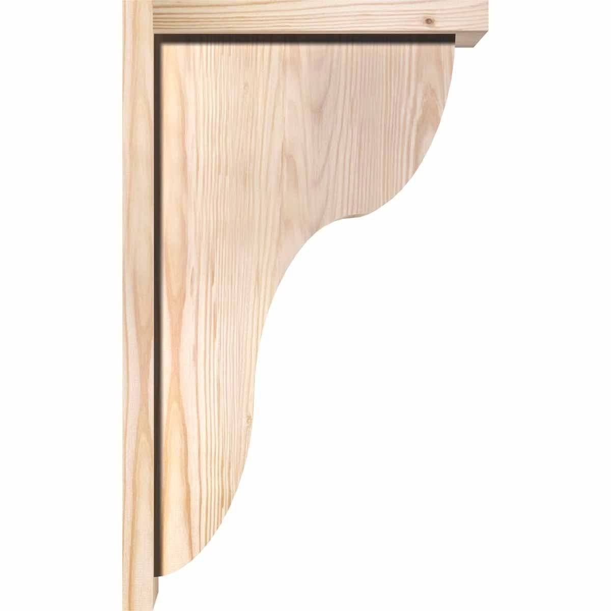 7 1/2x22W x 8x22D x 8x22H Smooth Corbel with Backplate Q30245