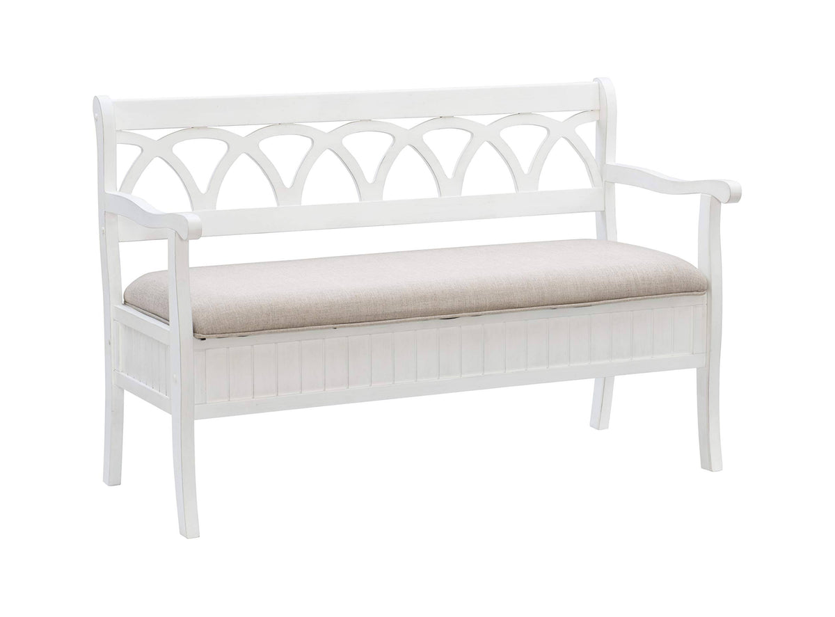 White Storage Bench R800