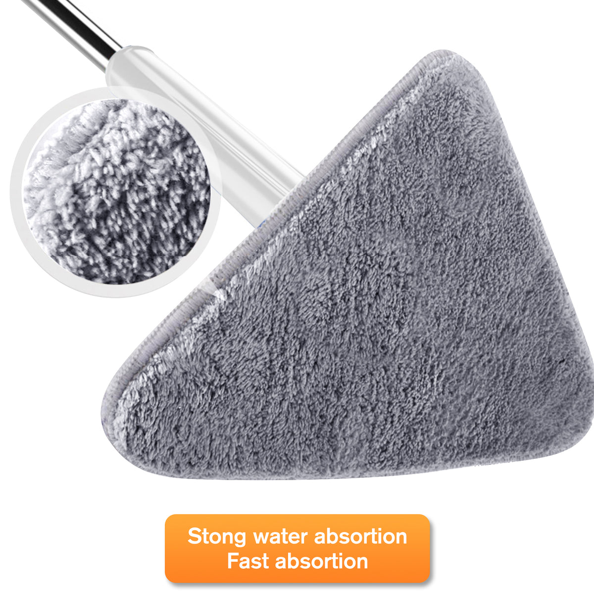 360° Adjustable Rotatable Triangle Cleaning Mop with Push-Pull Squeezing, Dry & Wet Mop G3109