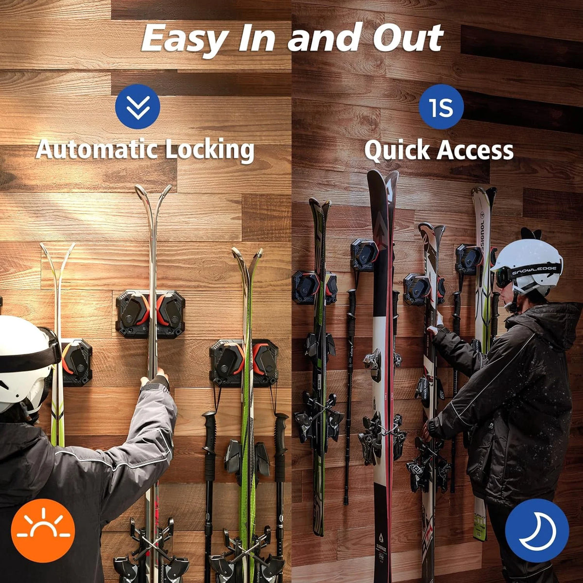 Ski Wall Mount Storage Rack H19848