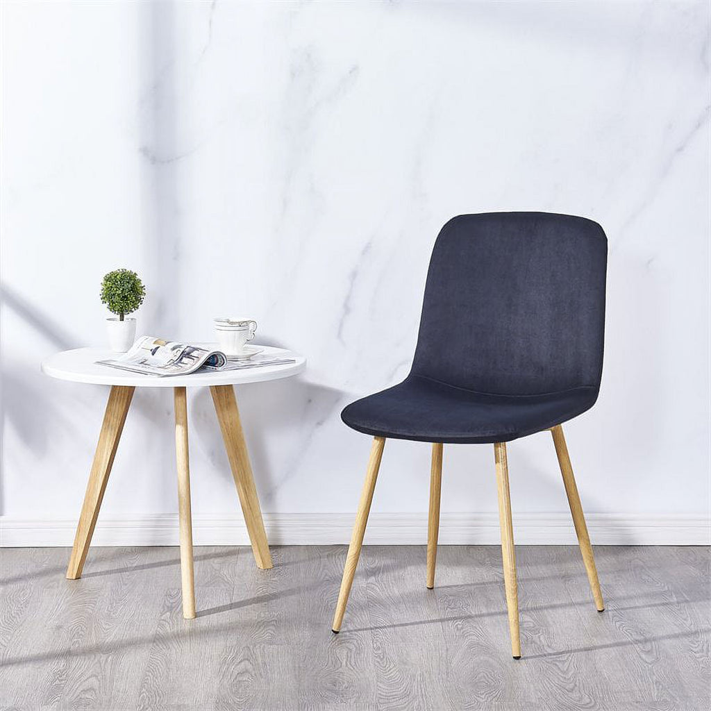 Black Velvet Upholstered Dining Chairs Set of 4 B4442