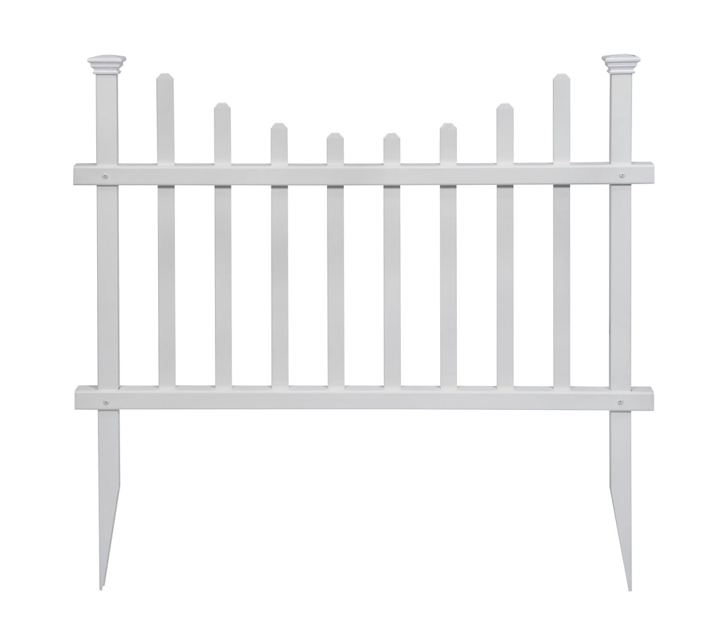 Vinyl No-Dig Picket Fence Kit - 2 Pack (30in H x 42in W) Q9735