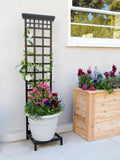 Mission-Style Planter Stand with Trellis F4945