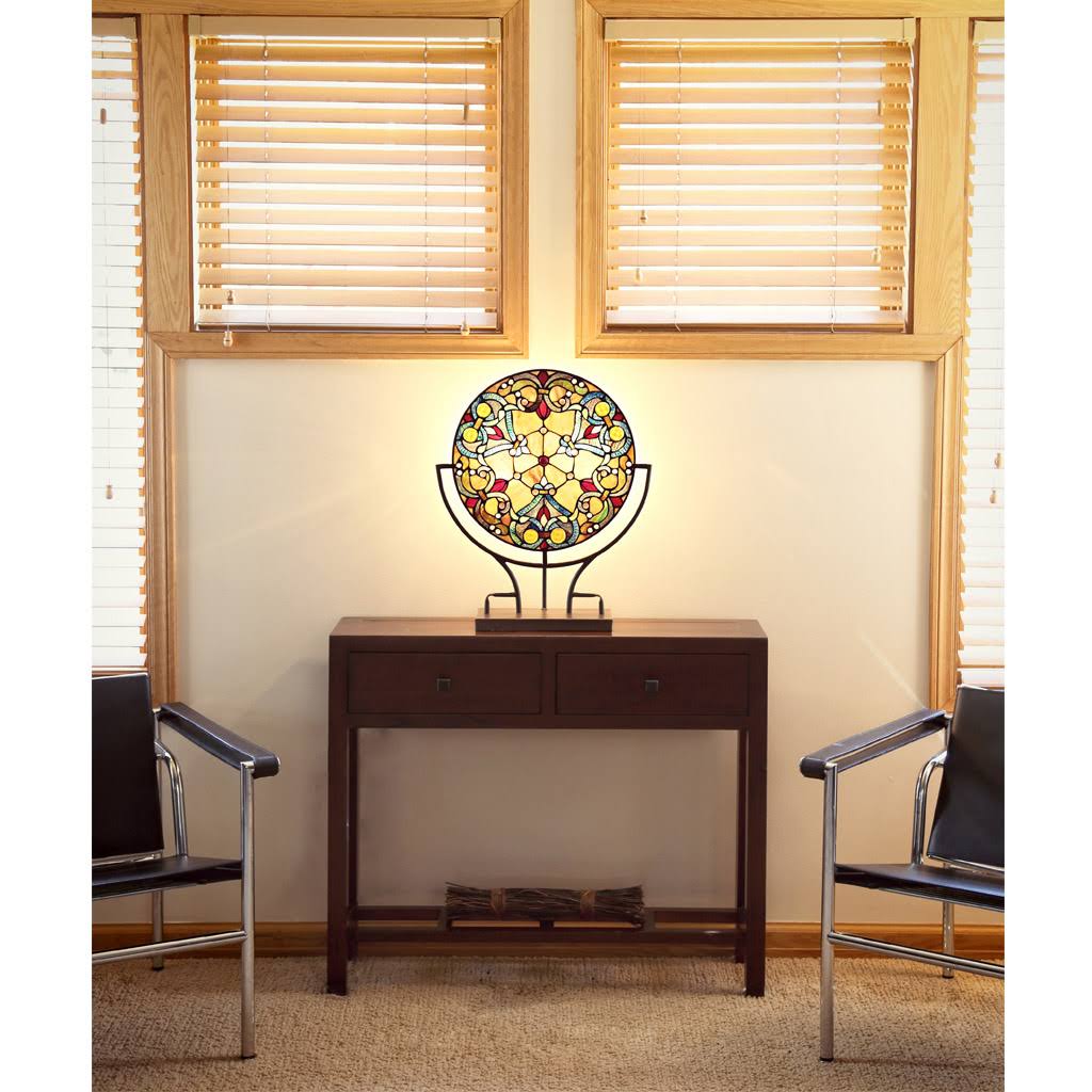 Stained Glass Panel Lamp E15763