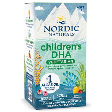 Children's DHA Vegetarian Berry Lemonade 120 Mini Chew Softgels O282