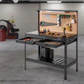 48x24" Steel Workbench with Pegboard and Power Outlets J489392