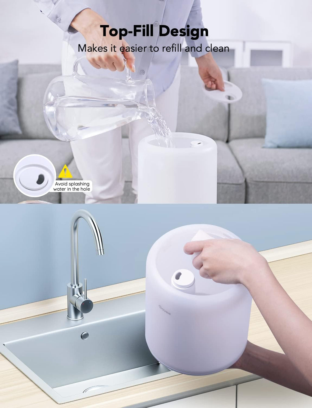 3L Top Fill Cool Mist Humidifier Pack of 2 S85153