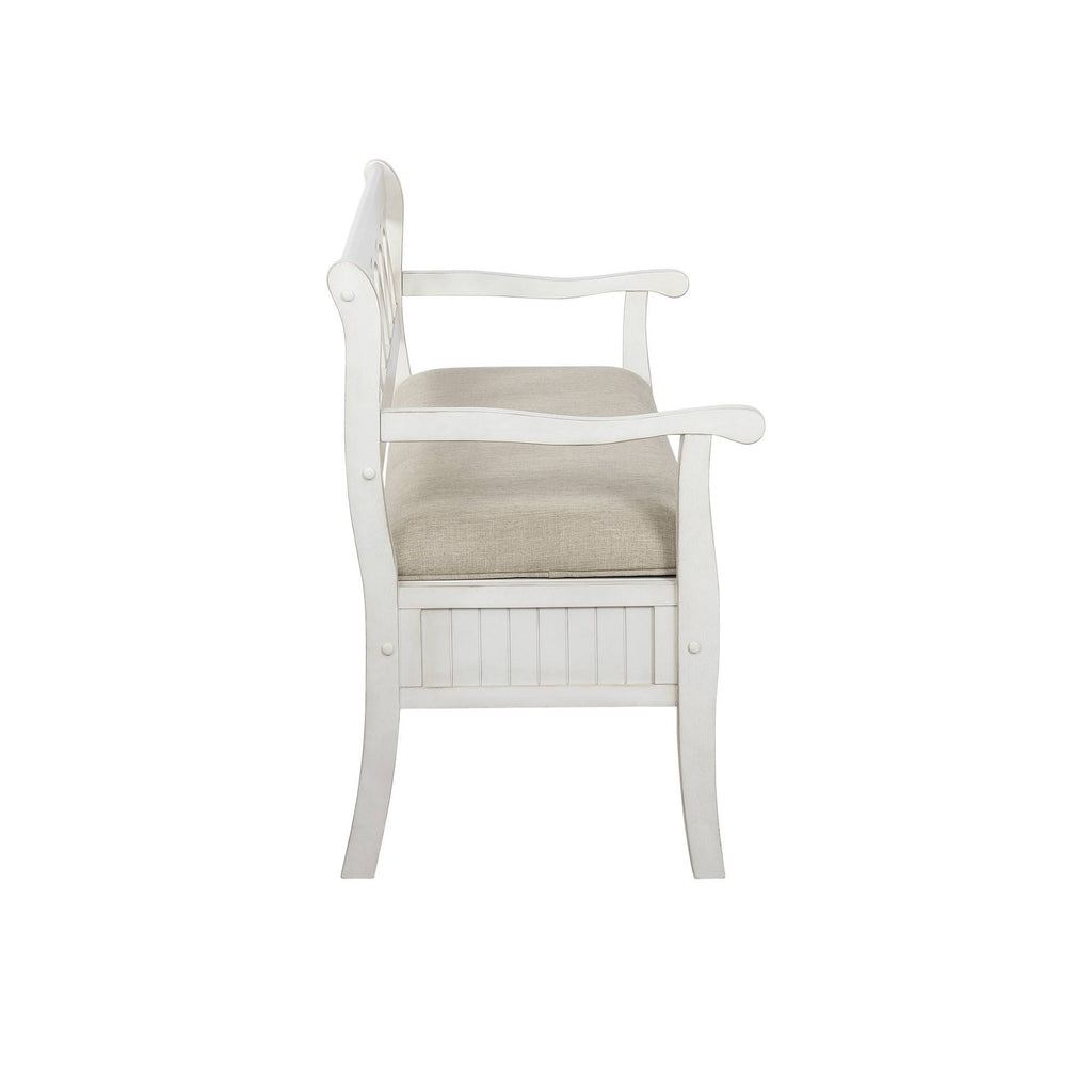 White Storage Bench R800