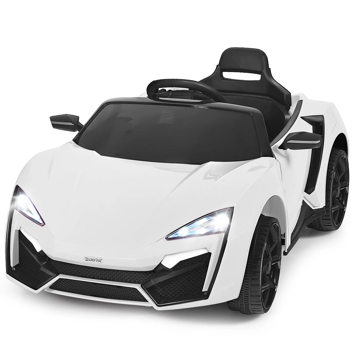 12V Kids Ride On Car with Lights MP3 Openable Doors Pink C982540